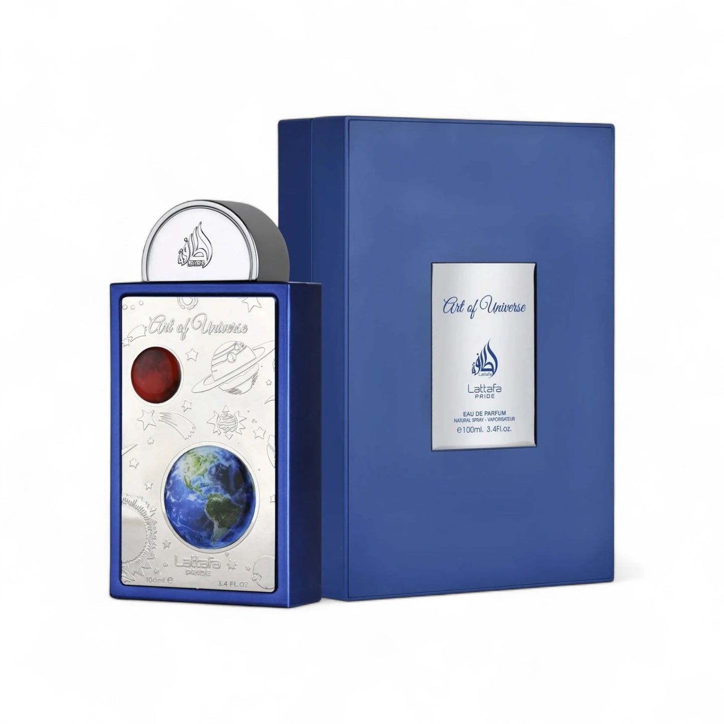 Orijent Parfimerija Art of Universe Eau de Parfum 100ml bottle with celestial design and blue presentation box.